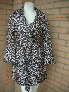 Newly listed NEW $500 Yoana Baraschi Black Leopard Print Trench Jacket