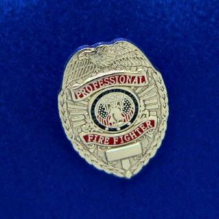 Professional Firefighter Mini Badge Lapel Hat Pin Tac Generic
