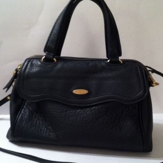 Tahari Black Leather Satchel/Shoulder Strap/NWT/$258 Retail