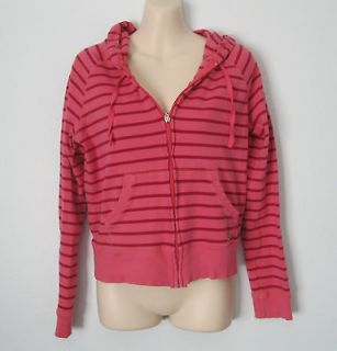 GRANE HALL GIRLS DORMITORY Pink Stripe Long Sleeve Zip Front Hooded