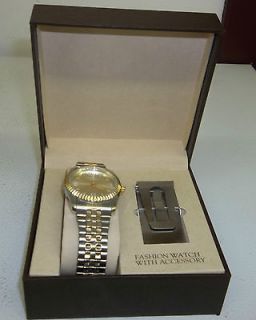 Allude Mens Watch FMDAL 615 Japan Silver & Gold Boxed with Clip