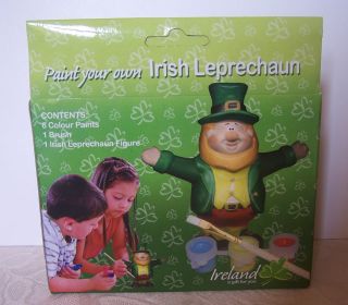 IRISH PAINT YOUR OWN IRISH LEPRECHAUN FIGURE CRAFT KIT