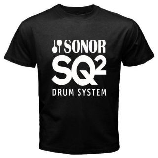 New Sonor SQ 2 SQ2 Drum System Maple Snare Black T Shirt Size S M L XL