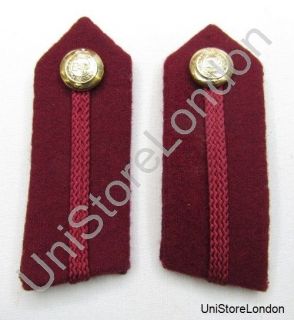 Gorget Collar Staff Gorget Patches Maroon L3 3/4 R862