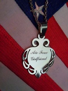 Air Force Necklace Stainless Steel Air Force Mom Girlfriend Grandma