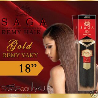 18 Saga Gold Remy Yaky Premium Quality 100% Human Hair Weave Hair