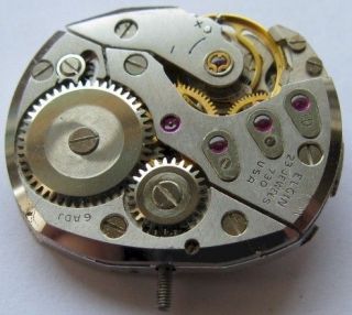 used Elgin 730 23 jewels watch movement for parts