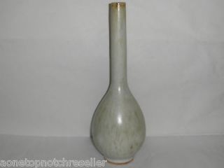 Sublime Monochromatic Japanese Pottery Vase.Marked.10 .75 x 3.75