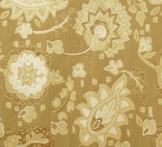 Discount Upholstery Fabric / Neutral Jacobean Floral Upholstery Fabric