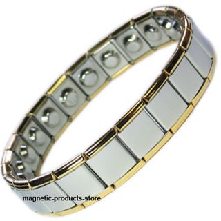 EXPANDING WIDE MAGNETIC STAINLESS STEEL BRACELET