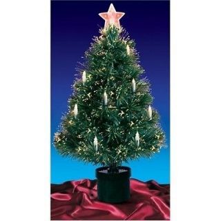Fiber Optic Artificial Christmas Tree With Candles 4 With Multi