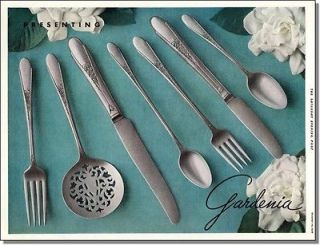 1936 WM. Rogers & Sons ~ Gardenia pattern silverware set print ad