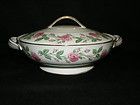 Vintage Noritake China Covered Casserole Round Footed Bowl Roselle