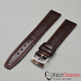 OMEGA VINTAGE CALF WATCH STRAP & SILVER BUCKLE IN BROWN