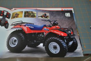 1988 suzuki quadrunner 4wd 4 Wheel ATV Sales Brochure