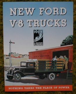 1934 Ford truck sales brochure 34 V 8 pickup