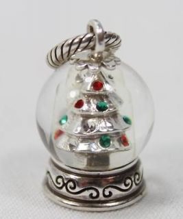 Authentic Brighton Snow Globe Christmas Tree Charm J95072 Retired NEW