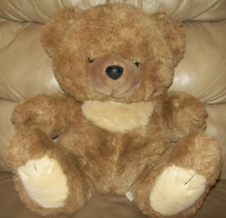 1991 Toys R Us Geoffrey Inc. 12 Sitting Brown and Tan Teddy Bear