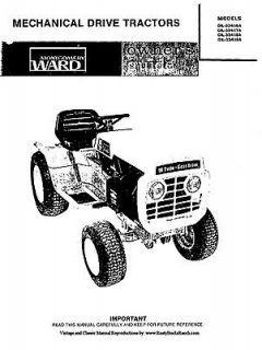 Montgomery WARDS Gilson Tractors Operator Manual Model GIL33416A thru