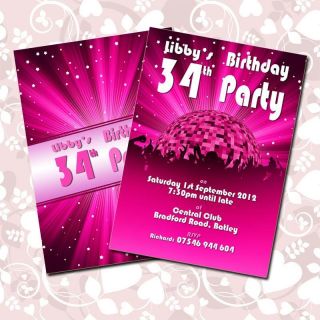 Personalised 16th 18th 21st 30th 40th 50th 60th Birthday Party