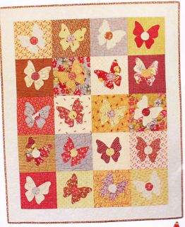 Butterfly Bliss  pretty applique & pieced quilt PATTERN