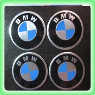 4x 55mm BMW Aluminum Badge Emblem Wheels Center Caps Hub Sticker L25