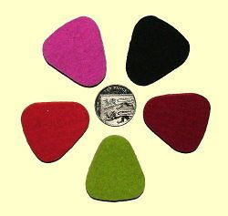 Modern Style Felt Plectrum Ukulele or Banjo Bass x 5