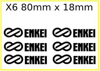 6X ENKEI LOGO WHEEL RIM STICKER/DECALS Choose ny colour
