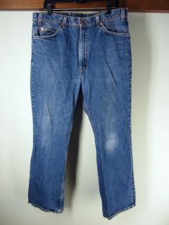 vtg Levis 517 blue jeans boot cut orange tab western rocker 38x30