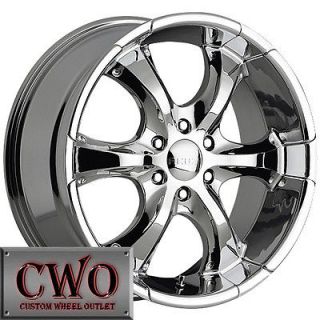 22 Chrome Akuza OJ Wheels Rims 5x139.7 5 Lug Dodge Ram Durango Dakota