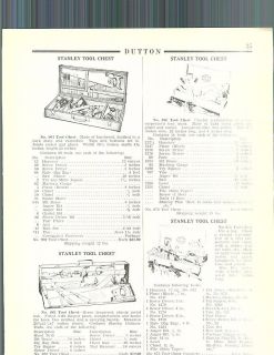 1936 ad Stanley Tool Chests Levels
