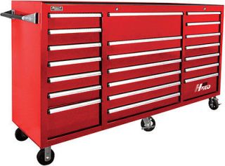 Homak 72 H2PRO Series 21 Drawer Rolling Cabinet   Red RD04021720