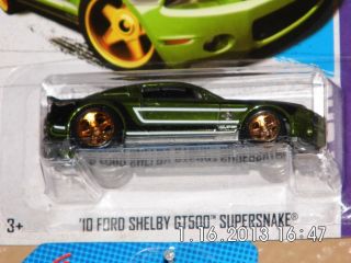 Hot Wheels Super Treasure Hunt 2013 2010 Ford Shelby GT500 Supersnake