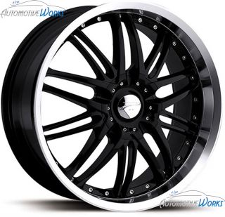 Platinum 200 Apex 5x100 5x115 40mm Black Machined Wheels Rims Inch 18