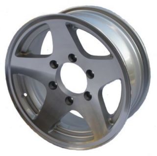 16x7 5 Star Aluminum Trailer RV Wheels Rims 6 or 8 Lug