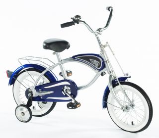 Blue Cruiser 14 Bicycle with Training Wheels Ride on Toy by Morgan
