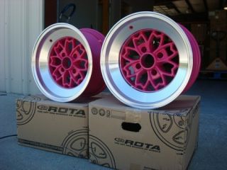 Rota Aleica 15x9 15 Rims 4x114 3 Pink Sakura New Hot AE86 510 RX7