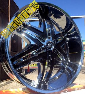 24 inch Rims Wheels Tires Diablo Elite Chrome 6x139 7 Cadillac
