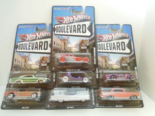 2012 Hot Wheels Boulevard New Complete Case B Lot of 7 Cars New Series