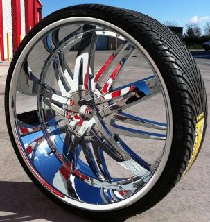 22 Hoyo 7 Wheels Tires Rims 5x115 Charger Magnum Challenger Nitro