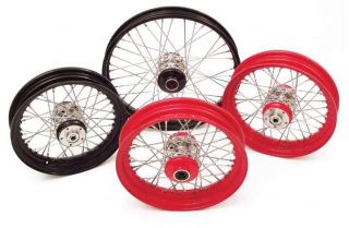 Paughco 40 Spoke Wheels Custom Rear Wheel Red 16x5 5