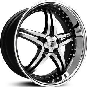Lexani LX 15 Black SS Lip Wheel Rim 5x4 5 G37 I35 M35 M45 Q45