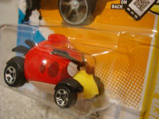 New 2012 Hot Wheels Red Angry Birds Ships in Clam Shell 47 50