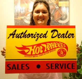 Hotwheels Redline Sign 12 x 18 3 Colors Authorized Dealer Sales