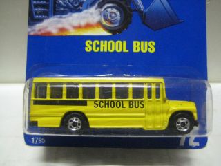 Hot Wheels RARE Blue Card MOC 72 School Bus Mint on Card