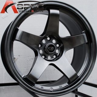 18x9 5 Rota P45R Wheel Rims 5x114 3 20mm Hyper Black