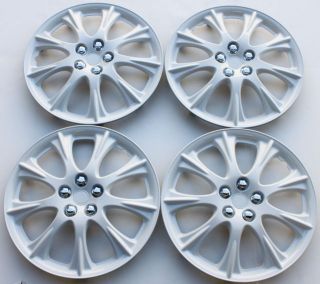 Set of 4 White Hubcaps Universal Wheel Covers Fit Most 15 Rims