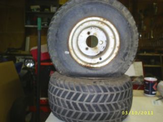 18x8 50 8 Rear Wheelhorse Rims and Tires 3 Lug Rims