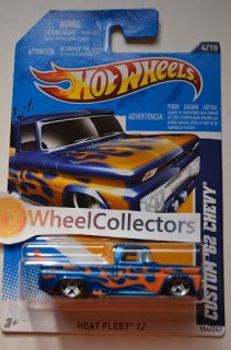 Custom 62 Chevy Truck * BLUE * 2012 Hot Wheels * Q Case * Heat Fleet