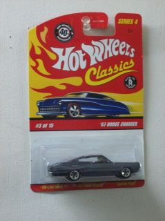 Hot Wheels Classics Series 4 67 Dodge Charger Gunmetal Black